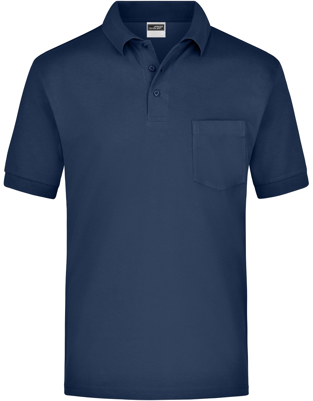 JN026_navy James & Nicholson JN026 Men's Polo-Piqué Pocket in 8 colors