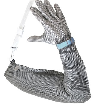 stechschutzhandschuh-ganzarmschutz-3 Schlachthausfreund Full arm protection with shoulder strap