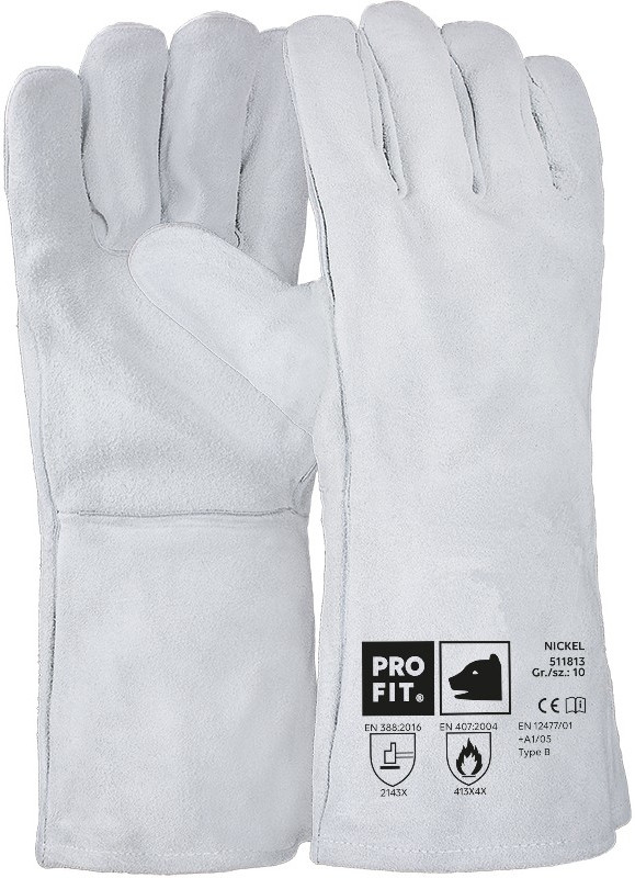 Pro-Fit 511813 Rindspaltleder Schweißerhandschuh Typ B