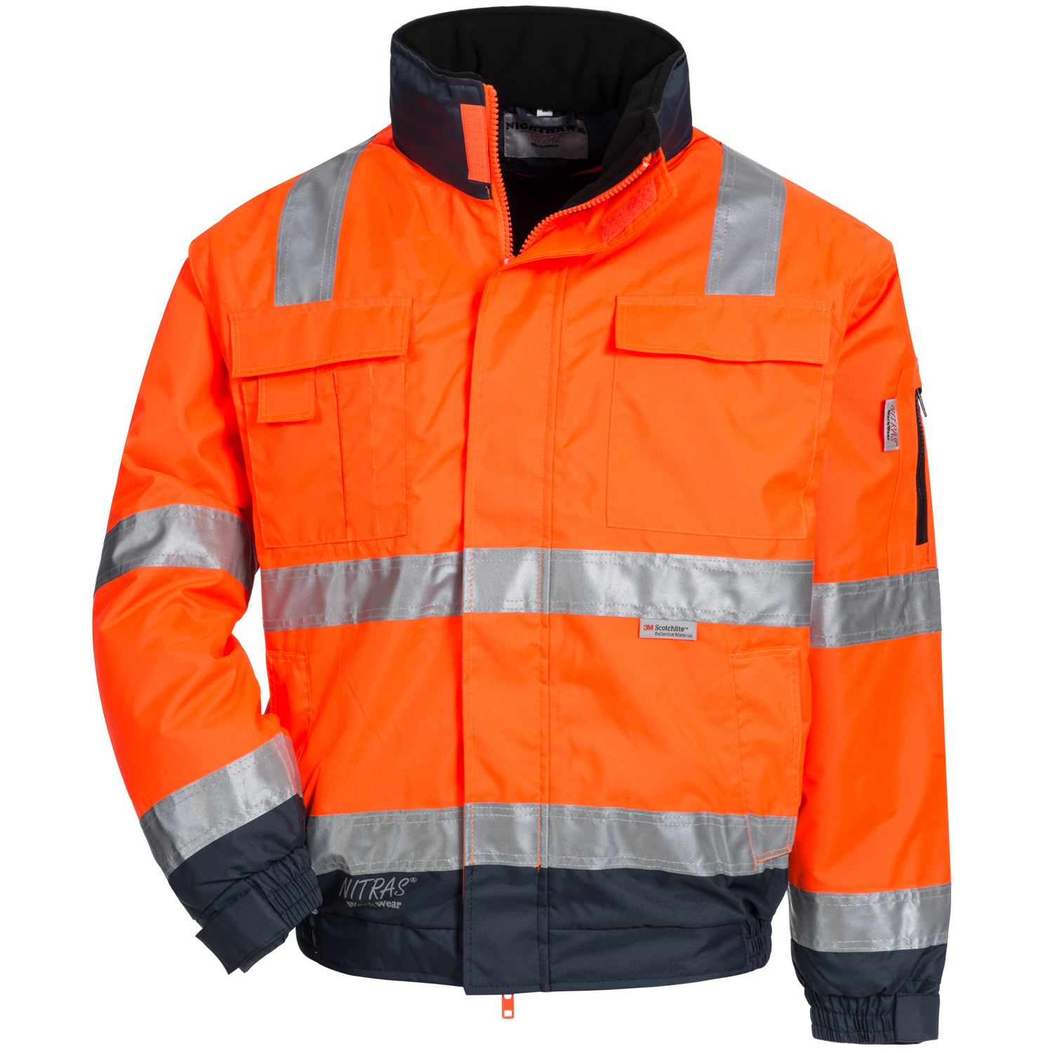 Nitras 7140 Motion Tex Viz Plus Warnschutz-Pilotenjacke neonorange