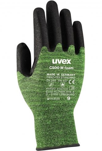 1_60498_uvex_C500_M_foam_540x540 uvex 60498 C500 M foam Schnittschutzhandschuhe Level C bis 100 °C