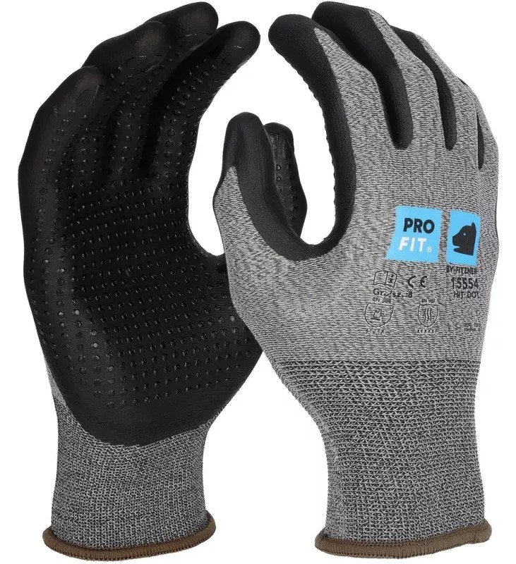 Pro-Fit 15554 Hit dot Nitrilschaum-Schutzhandschuhe mit Noppen