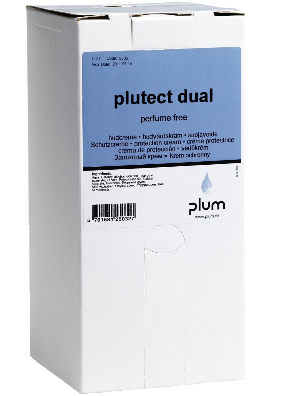 2503-1 Plum 2503 Plutect Dual Hautschutzcreme 0,7 Liter