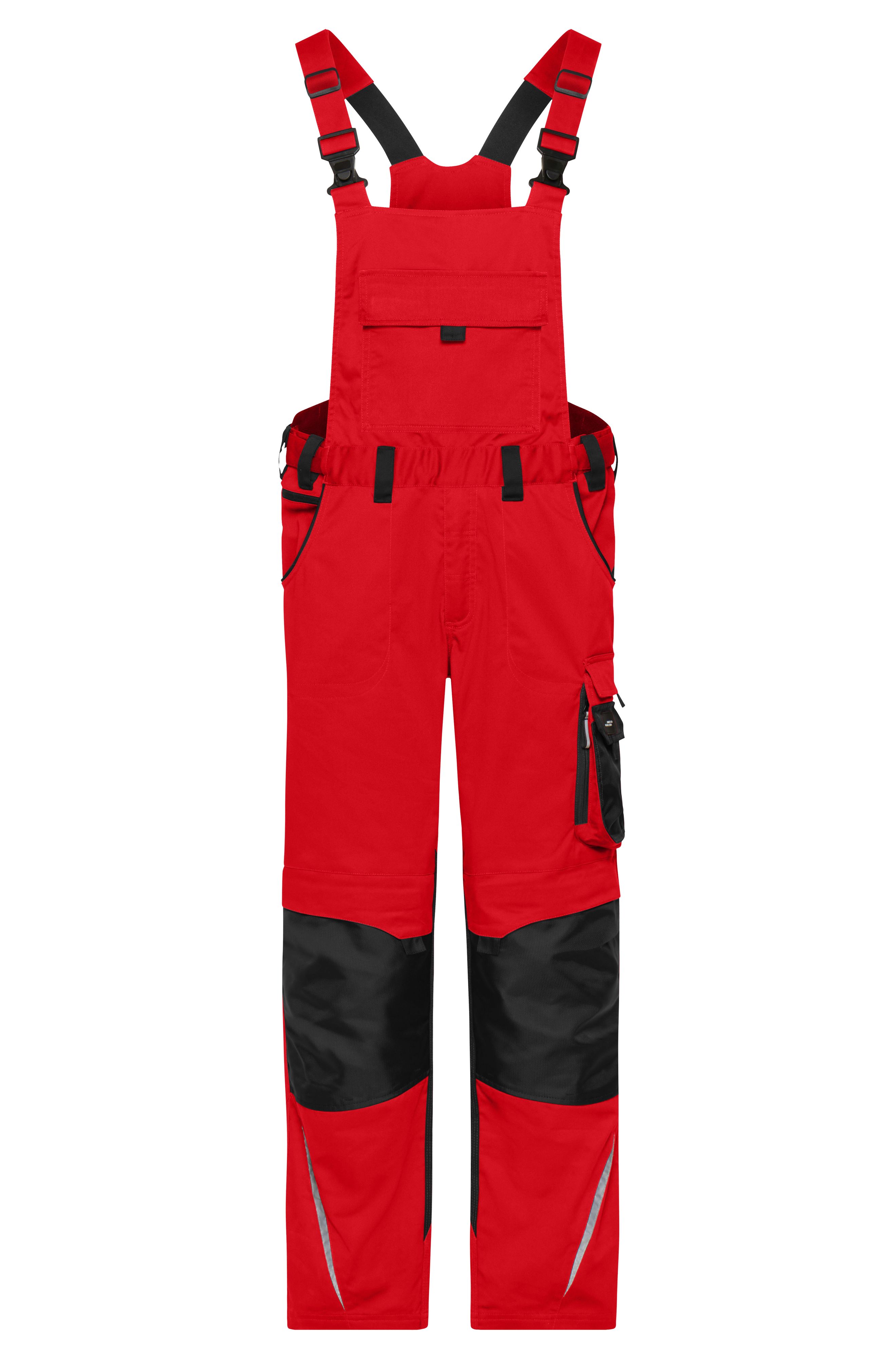 James & Nicholson JN1833 Unisex Workwear Pants with Bib - STRONG - in 8 Farben