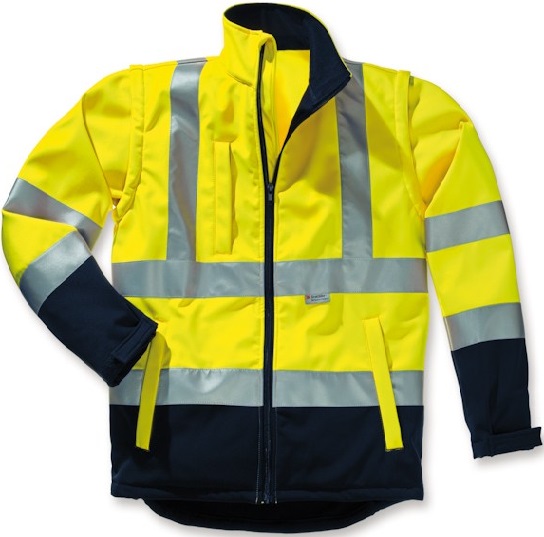 8459_Softshell_4c1_1 Scheibler Elutex high-visibility softshell jacket Flash