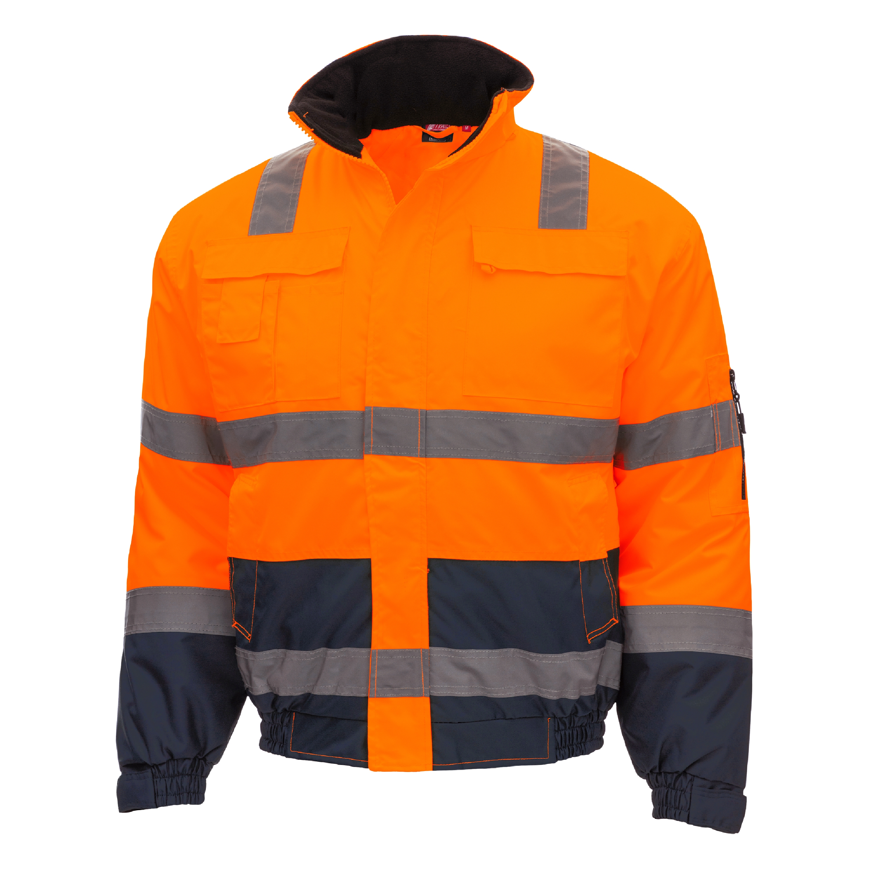 7142_4121_001 Nitras Motion Tex Viz 7142 Warnschutz-Pilotenjacke leuchtorange-blau