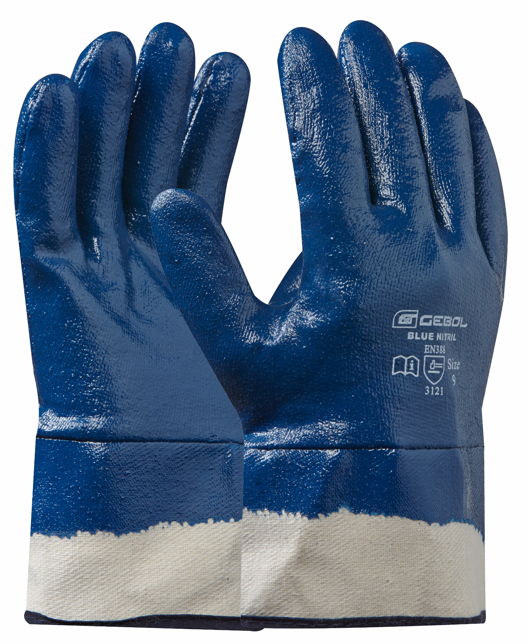 709515_709516neu Gebol Blue Nitrile Protective Gloves with Nitrile Coating