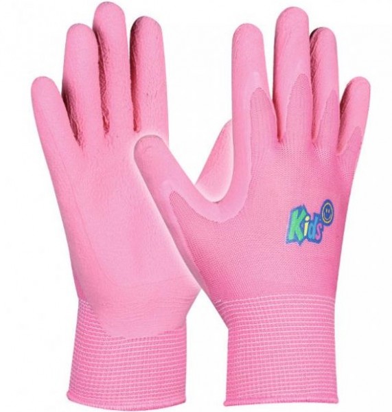 Gebol Kids Pink Nitril-Kinderhandschuhe mit Sandy-Finish